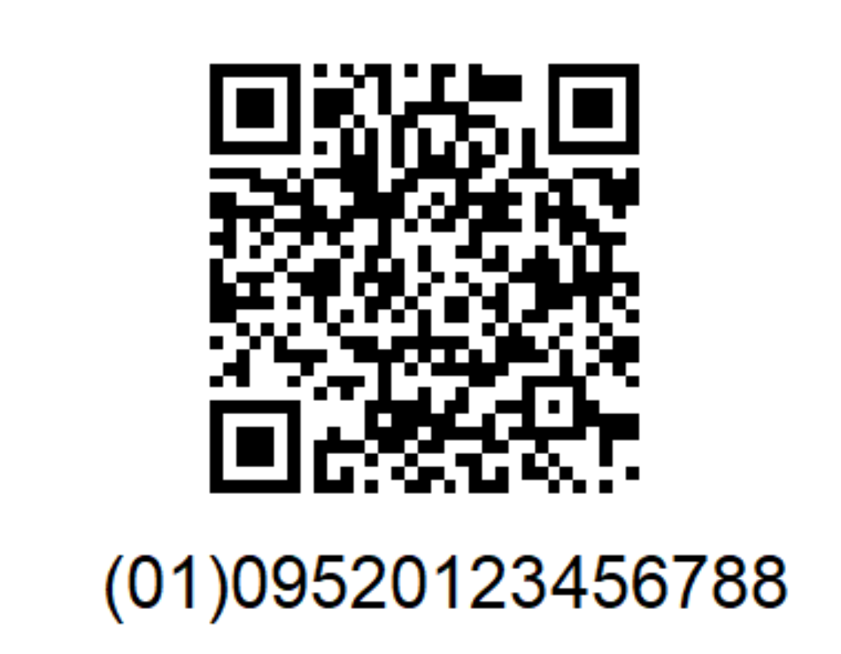 A QR Code with the various identifiers described in the text.