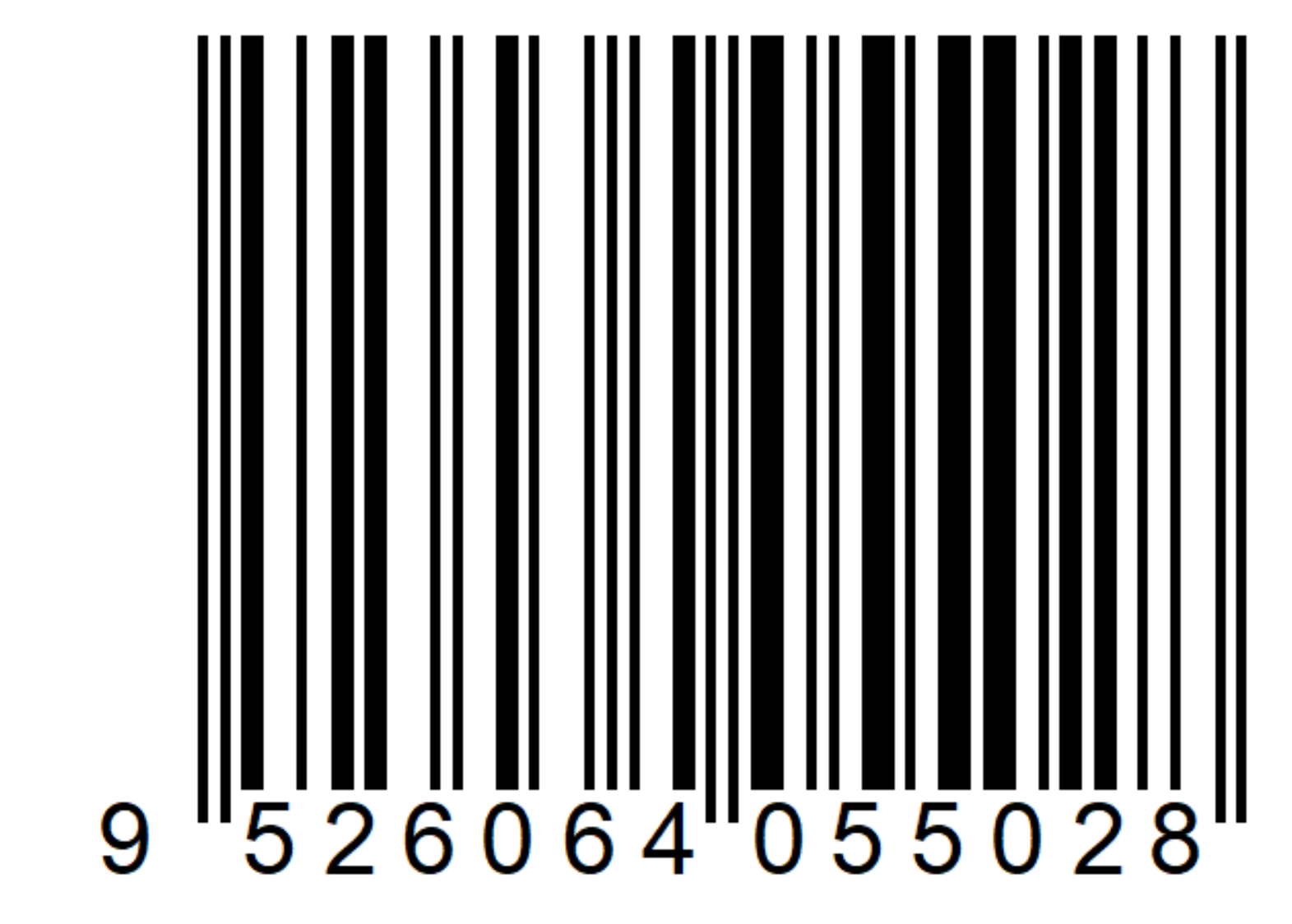 An EAN-13 barcode (the classic 'barcode')