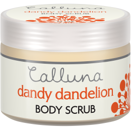 A decluttered shot of Calluna Dandy Dandilion body scrub