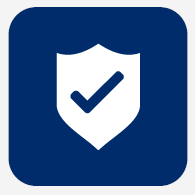 icon showing checkmark in a shield